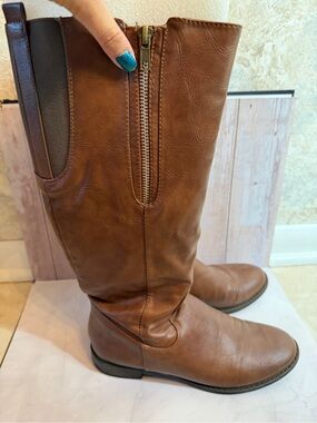 Pink and pepper Classic Tall Leather Riding Boots - Brown